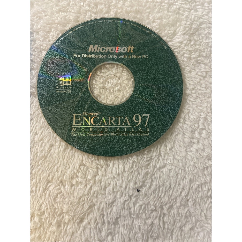Microsoft Encarta 97 World Atlas English Edition PC CD ROM Windows 95 Disc Only